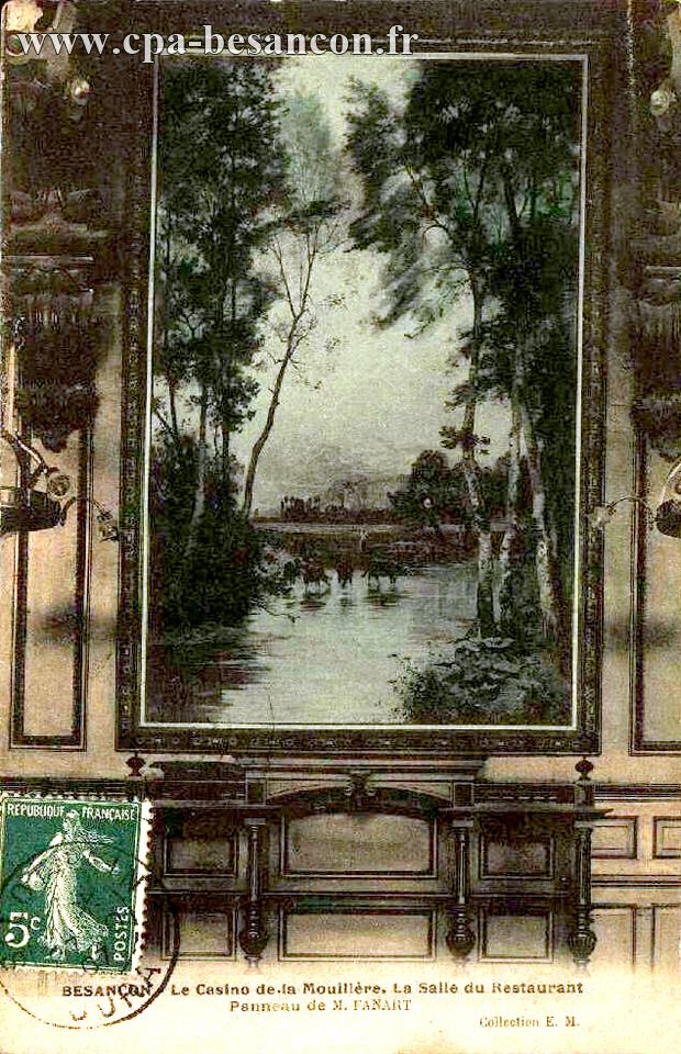 BESANÇON - Le Casino de la Mouillère. La Salle du Restaurant - Panneau de M. FANART